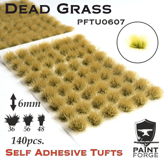 Paint Forge kępki trawki Dead Grass - 140sztuk / 6mm